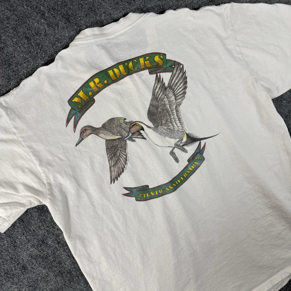 VTG Lee M.R. Ducks Graphic Shirt Mens XXL 10 Year Anniversary 90s Single Stitch